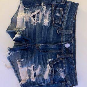 American Eagle Ripped Denim Shorts